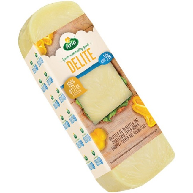 Arla Delite Τυρί Δανίας Με 5% Λιπαρά, 200gr ~ 10 φέτες