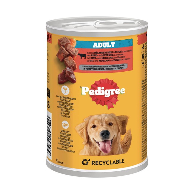 Pedigree Dog Food Beef 400g Wet Food Pedigree υγρή τροφή σκύλου μοσχάρι 400g κονσέρβα