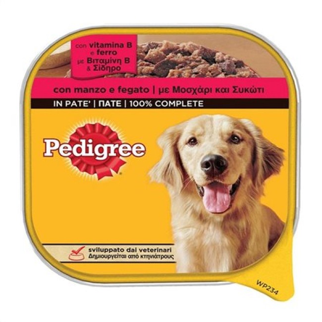 Pedigree Τροφή για Σκύλους Πατέ Μοσχάρι Συκώτι 300gr