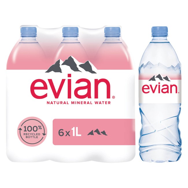 Evian Φυσικό Μεταλλικό Νερό 6x1lt
