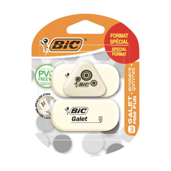 Bic Γόμα Galet Mini FUn 3τμχ
