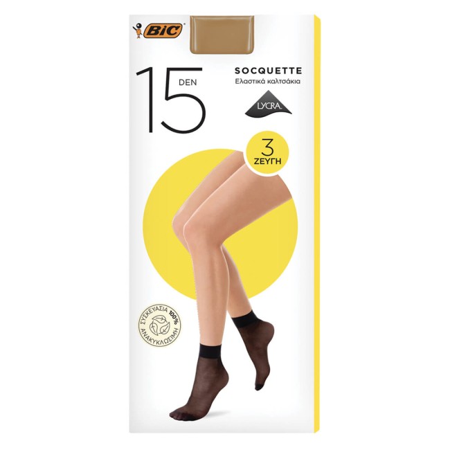 Bic Socquette καλτσάκι 15D μελί συσκευασία