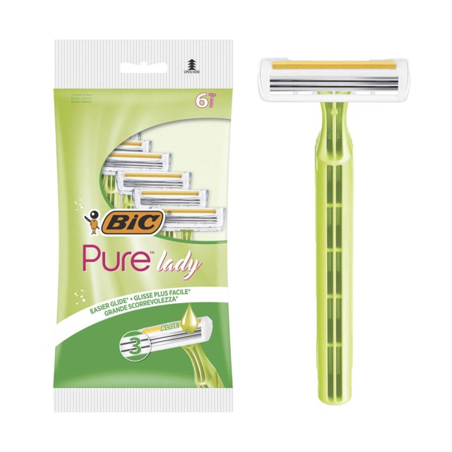 Bic Ξυραφάκια Μιάς Χρήσης Lady Με Αλόη 6τμχ