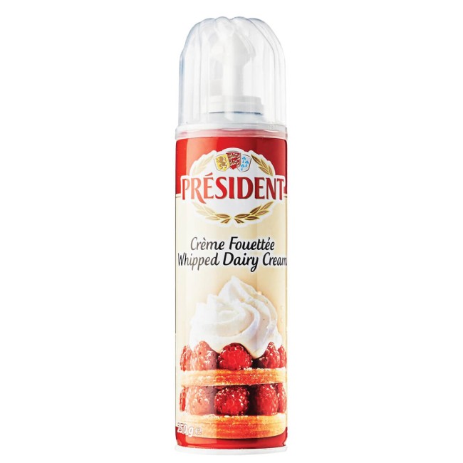 President Κρέμα Σαντιγί Spray Light 20% Λιπ. 250gr