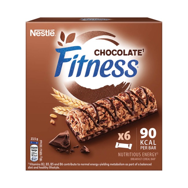 Fitness Μπάρες Δημητριακών Σοκολάτα 6x23,5g
