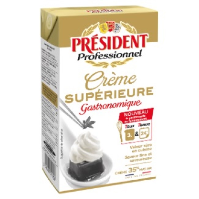 President Superieure Κρέμα Γάλακτος 35%  Λιπαρά 1Lt