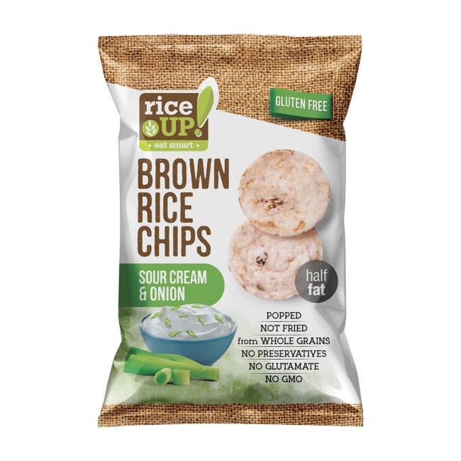 Rice Up! Chips Ρυζιού Sour Cream & Onion 60gr (gluten free)