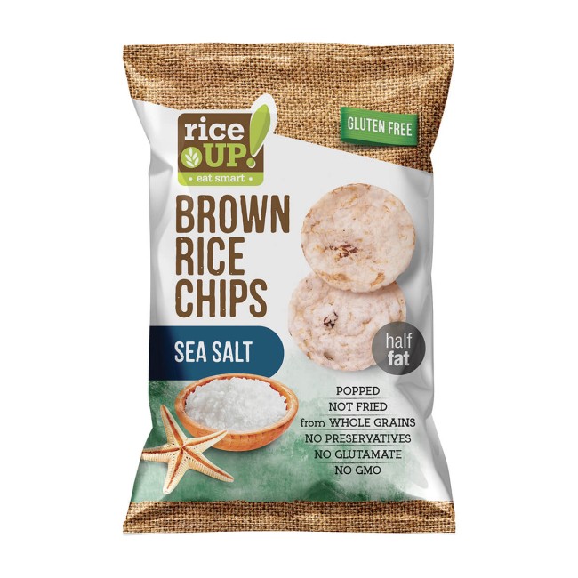 Rice Up! Chips Ρυζιου με Θαλασσινό Αλάτι 60gr (gluten free)