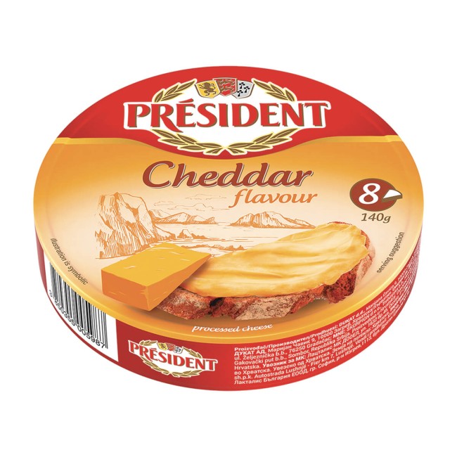 President Cheddar Τυράκια Τρίγωνα Τετηγμένα 140gr