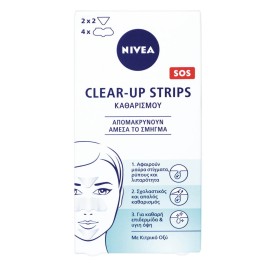 Nivea Visage Clear Up Λωρίδες 4τμχ Για Μύτη & 2τμχ Για Μετωπο & Πηγούνι)