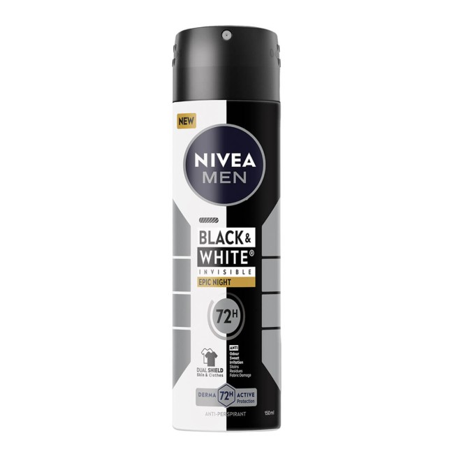 Nivea Black & White Epic Night Ανδρικό Αποσμητικό Spray 150ml