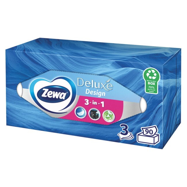 Zewa Deluxe Χαρτομάντηλα Επιτραπέζια 3φύλλων 90τμx 162g