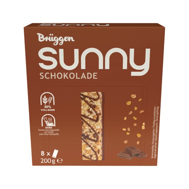 Bruggen Sunny Muesli Snack Με Σοκολάτα 8x25gr