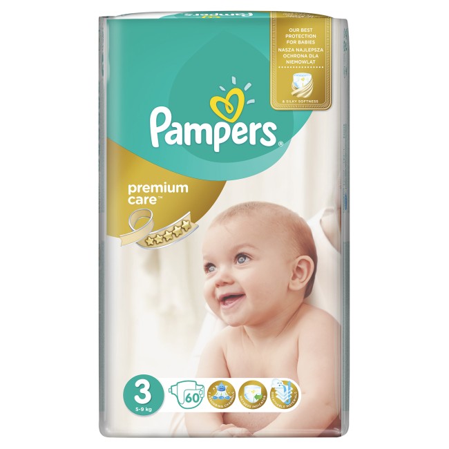 Pampers Πάνες Premium Care Jumbo Νο3 6-10kg 60τμχ