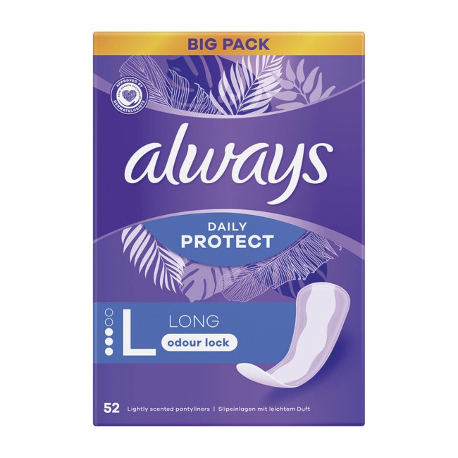 Always Σερβιετάκια Daily Protect Long 52τμχ συσκευασία