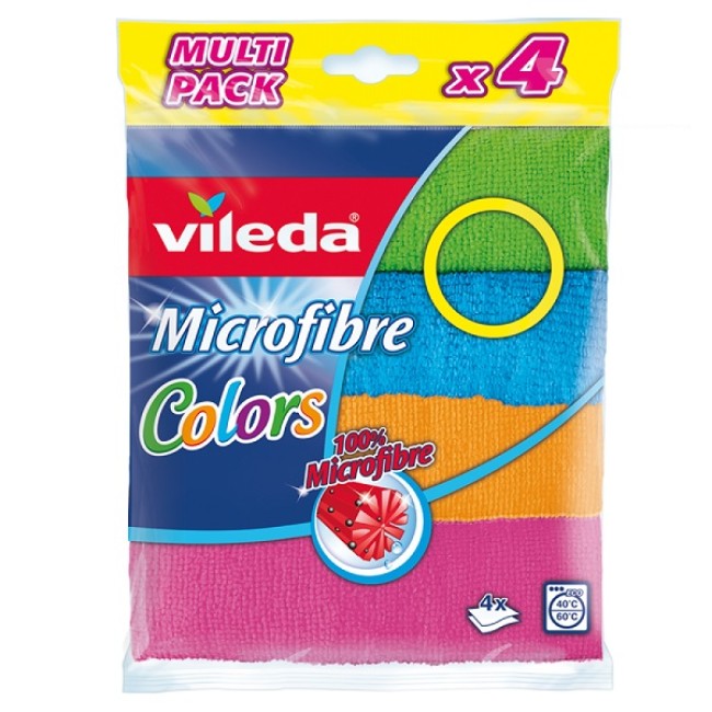 Vileda Πετσέτα Μικροϊνών Colors 4τμχ