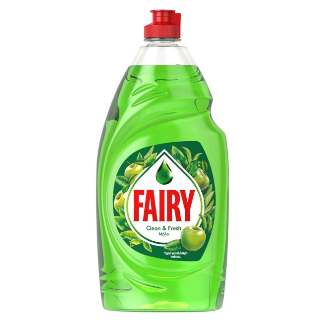 Fairy Clean & Fresh Apple Υγρό πιάτων 900ml Fairy Clean & Fresh Apple Υγρό πιάτων 900ml