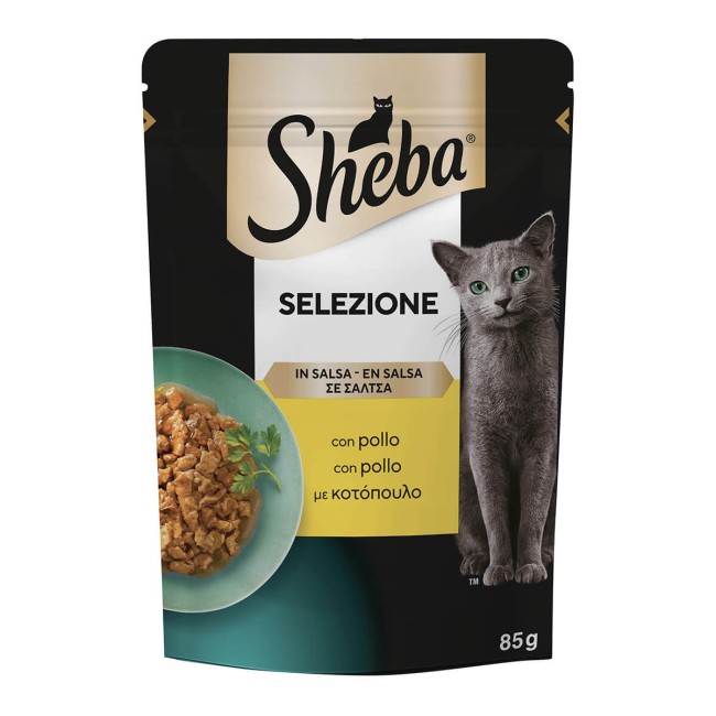 Sheba Τροφή Γάτας Selezione Κοτόπουλο 85gr