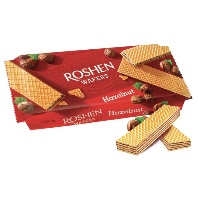 Roshen Γκοφρέτα Με Φουντούκι 216gr