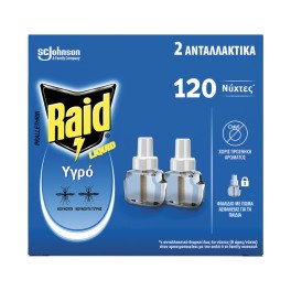 Raid Liquid Υγρό Ανταλλακτικό 120 Νύκτες 2x36ml