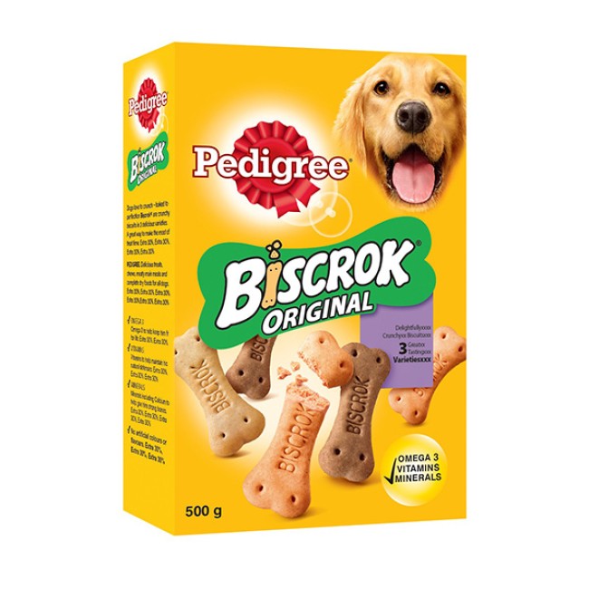 Pedigree Biscrok μπισκότα σκύλων 500g τραγανά σνακ για σκύλους
