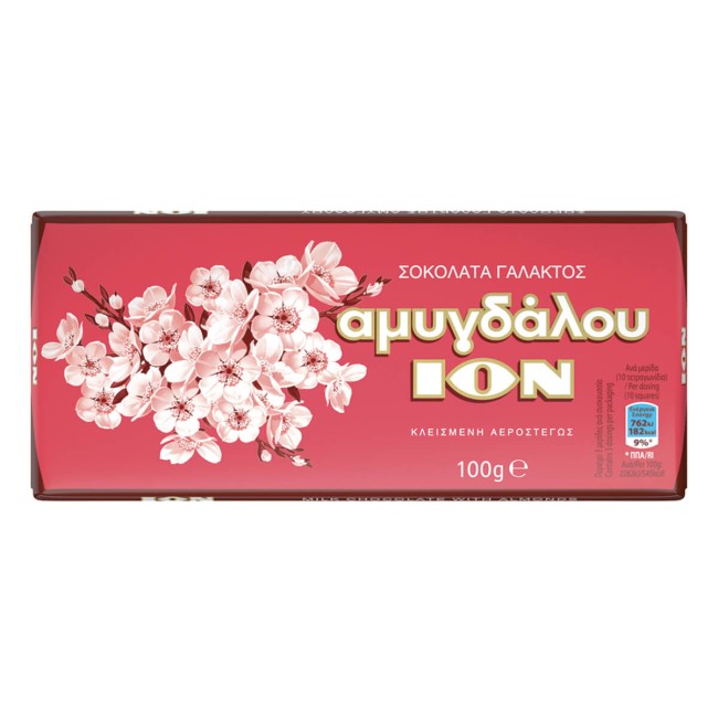 ΙΟΝ Σοκολάτα Γάλακτος Αμυγδάλου 100gr