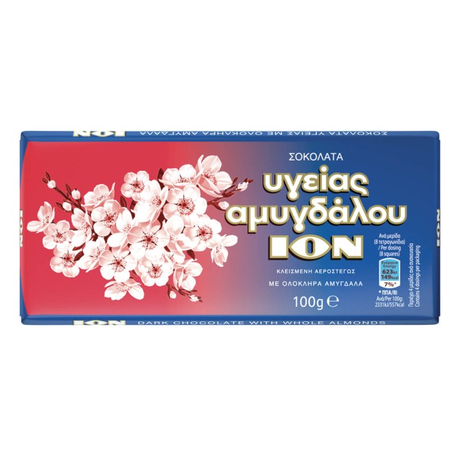 ΙΟΝ Σοκολάτα Υγείας Με Αμύγδαλο 100gr