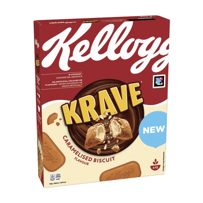 Kellogg's Δημητριακά Krave Caramelized Biscuits 375gr