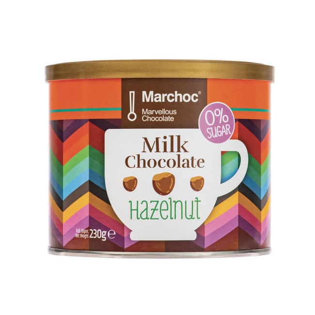 Marchoc Ρόφημα Σοκολάτα Γάλακτος με Πραλίνα Φουντουκιού 0% Ζάχαρη 230gr