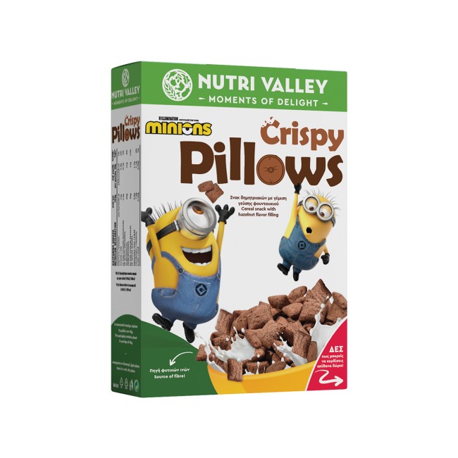 Nutri Valley Δημητριακά Crispy Pillows Πραλίνα Minions 375g Nutri Valley Δημητριακά Crispy Pillows Πραλίνα Minions 375g