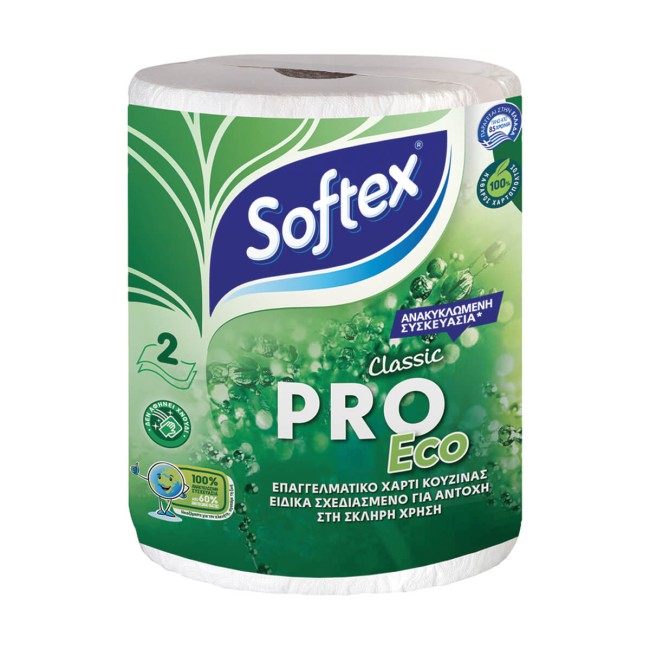 Softex Χαρτί Κουζίνας Proeco 2φύλλων 433gr