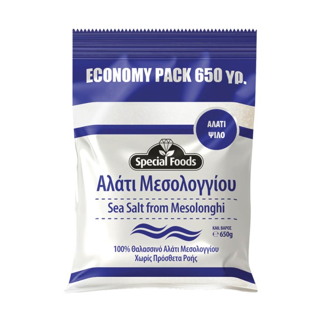 Special Foods Αλάτι Μεσσολογγίου Ψιλό Economy Pack 650gr Special Foods Αλάτι Μεσσολογγίου Ψιλό Economy Pack 650gr