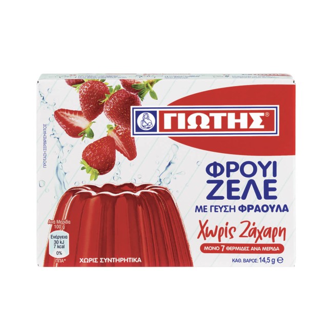 Γιώτης Φρουί Ζελέ Φράουλα Χωρίς Ζάχαρη 14,5gr