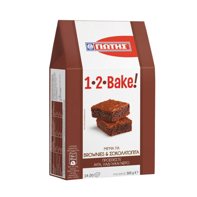 1,2 Bake Γιώτης Μείγμα για Brownies & Σοκολατόπιτα 500gr