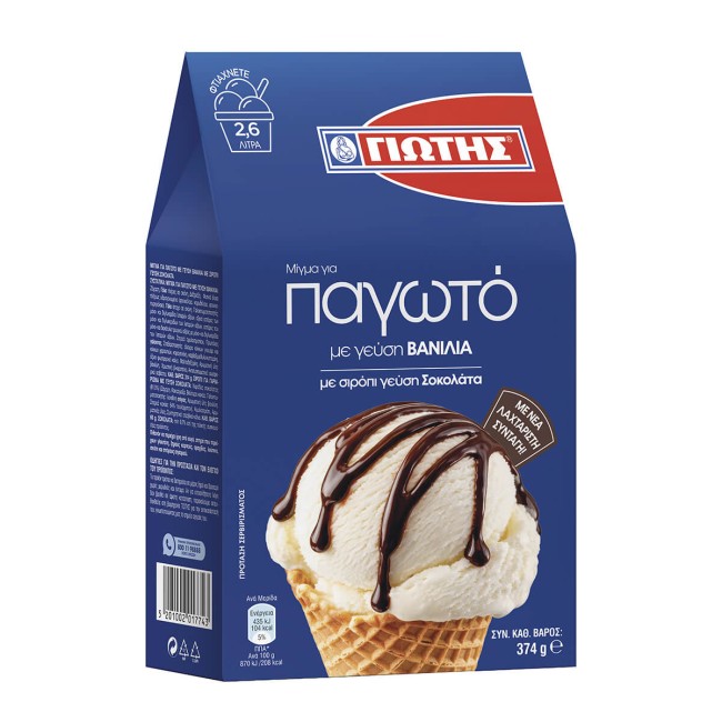 Γιώτης Μίγμα Για Παγωτό Βανίλια 374gr