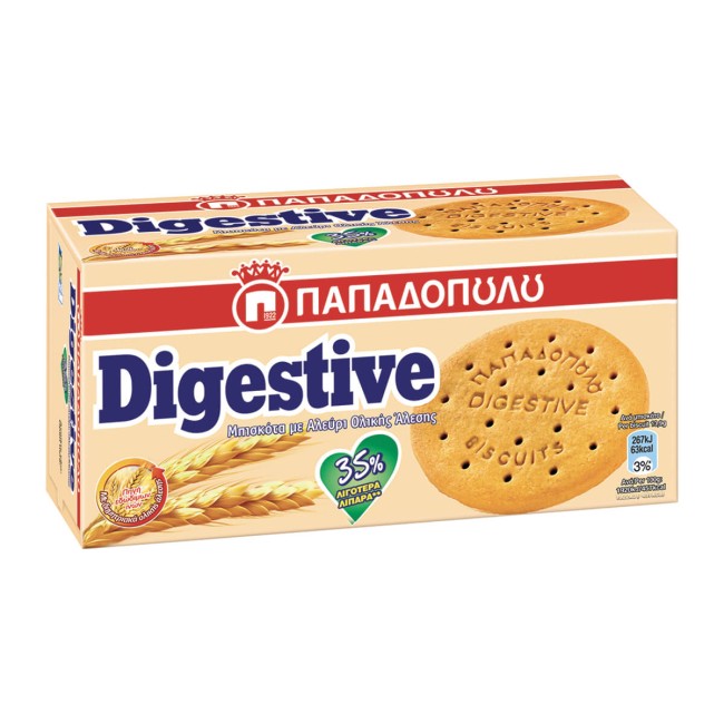 Παπαδοπούλου Μπισκότα Digestive 35% Λιγότερα Λιπαρά 250gr