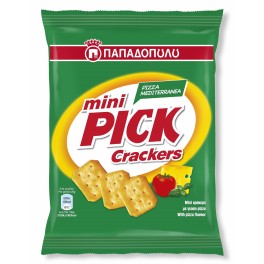 Παπαδοπούλου Mini Pick Crackers Pizza Μεσογειακή 70gr