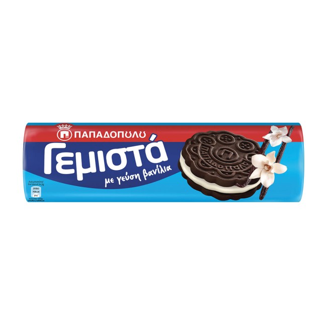 Παπαδοπούλου Μπισκότα Γεμιστά Βανίλια 200g Παπαδοπούλου Μπισκότα Γεμιστά Βανίλια 200g
