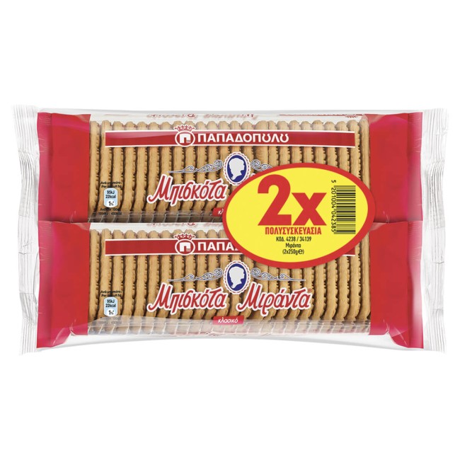 Παπαδούλου Μπισκότα Μιράντα 2x250gr