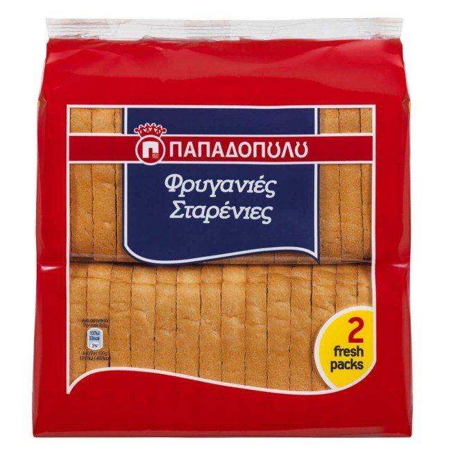 Παπαδοπούλου Φρυγανιές Σίτου 255g