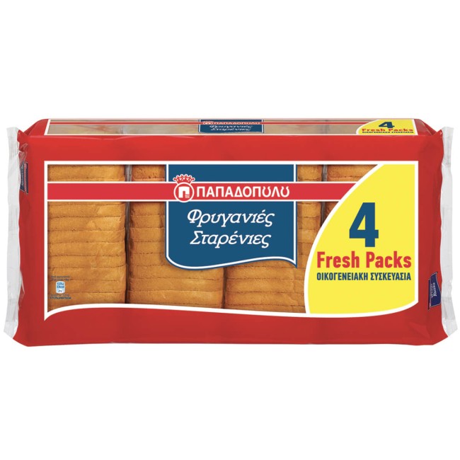 Παπαδοπούλου Φρυγανιές Σίτου 4x127,5gr