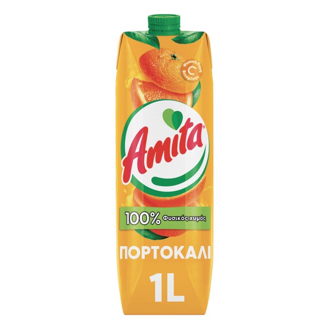 AMITA 1L ΠΟΡΤΟΚΑΛΙ 100% ΧΥΜΟΣ Πορτοκάλι AMITA 1L ΠΟΡΤΟΚΑΛΙ 100% ΧΥΜΟΣ Πορτοκάλι