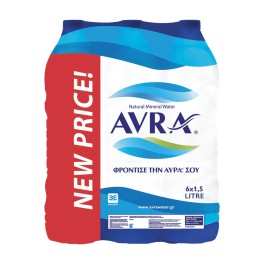 Αύρα Φυσικό Μεταλλικό Νερό 6x1,5lt