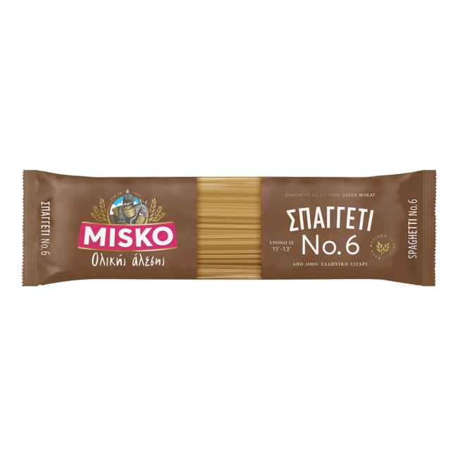 Misko Σπαγγέτι Μακαρόνια Ολικής Άλεσης No.6 500gr Misko Σπαγγέτι Μακαρόνια Ολικής Άλεσης No.6 500gr