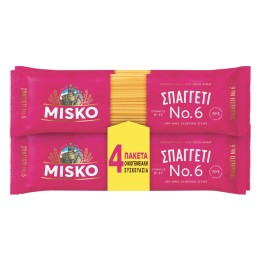 Misko Σπαγγέτι Νο6 Οικογενειακή Συσκευασία 4x500g