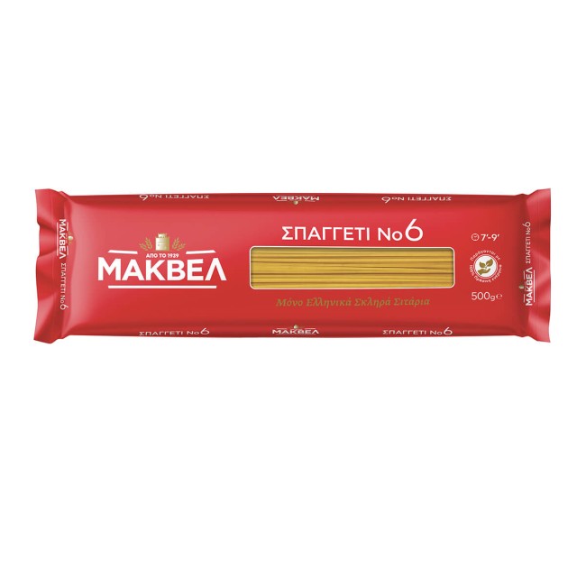 Μάκβελ Σπαγγέτι Μακαρόνια No.6 500gr
