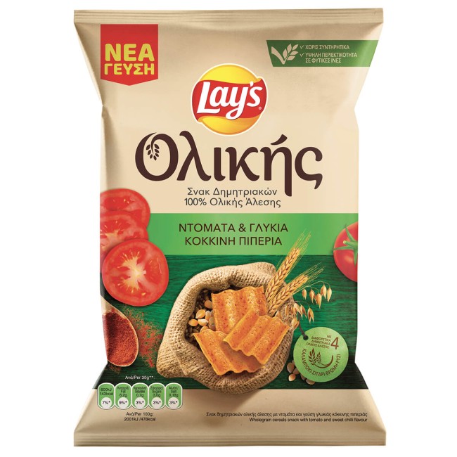 Lay's Πατατάκια Σνακ Ολικής Ντομάτα & ΠΙπεριά 95g