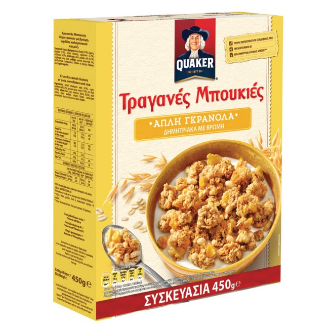 Quaker Τραγανές Μπουκιές Βρώμης 450g Quaker Τραγανές Μπουκιές Βρώμης 450g
