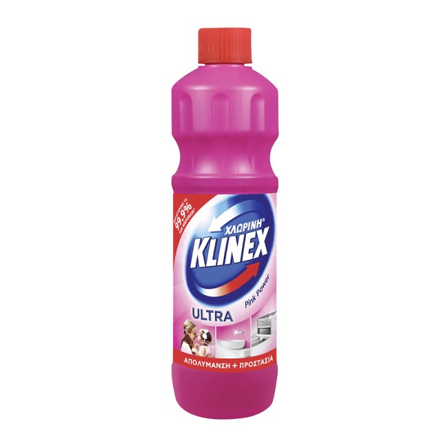 Klinex Ultra Χλωρίνη Protection Pink Power 750ml Klinex Ultra Χλωρίνη Protection Pink Power 750ml