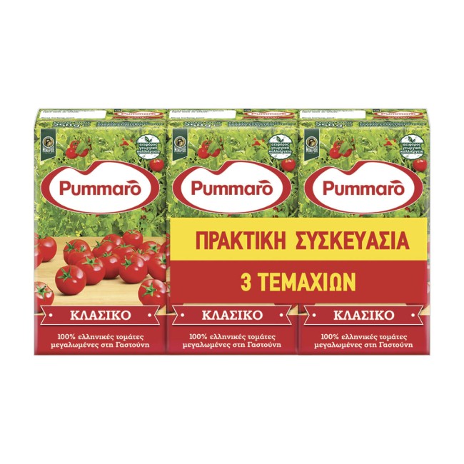 Pummaro Τομάτα Passata Κλασική 3x250gr Pummaro Τομάτα Passata Κλασική 3x250gr